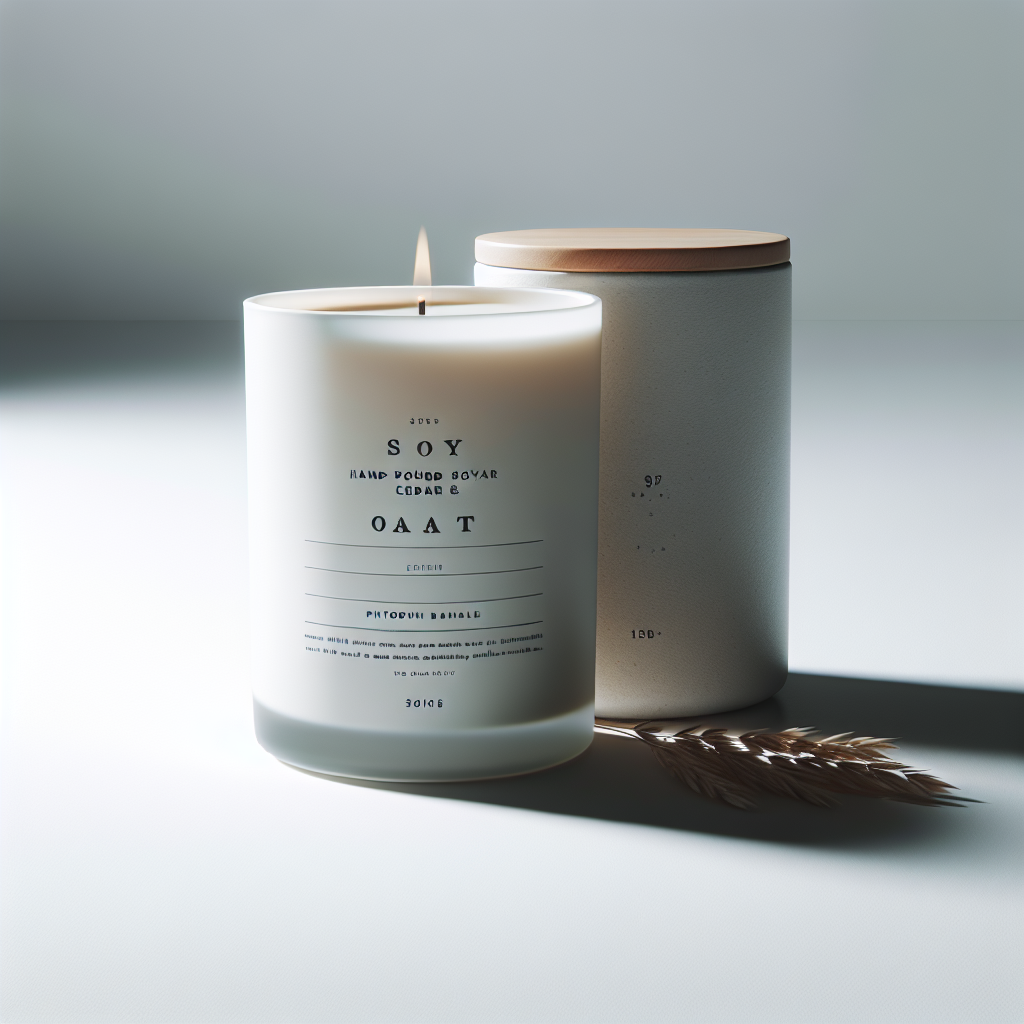 Hand-Poured Soy Candle — Cedar & Oat
